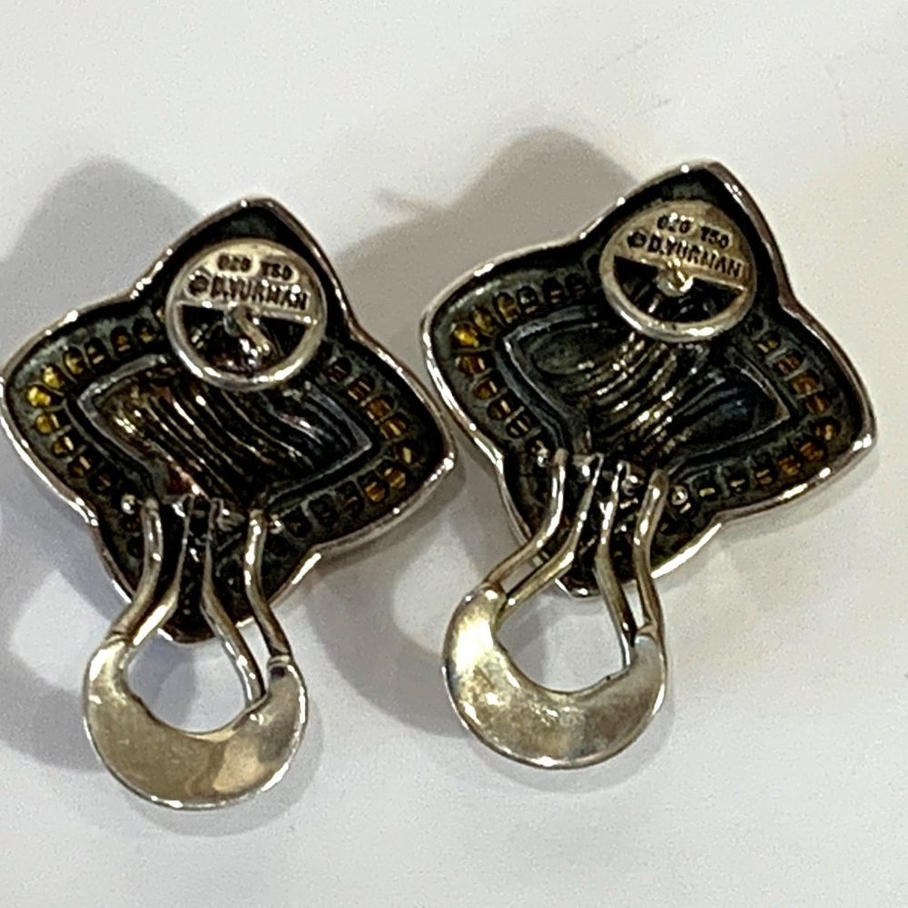 DAVID YURMAN Quatrefoil Earrings in Sterling Silver and 18K Yellow - Picture 9 of 16